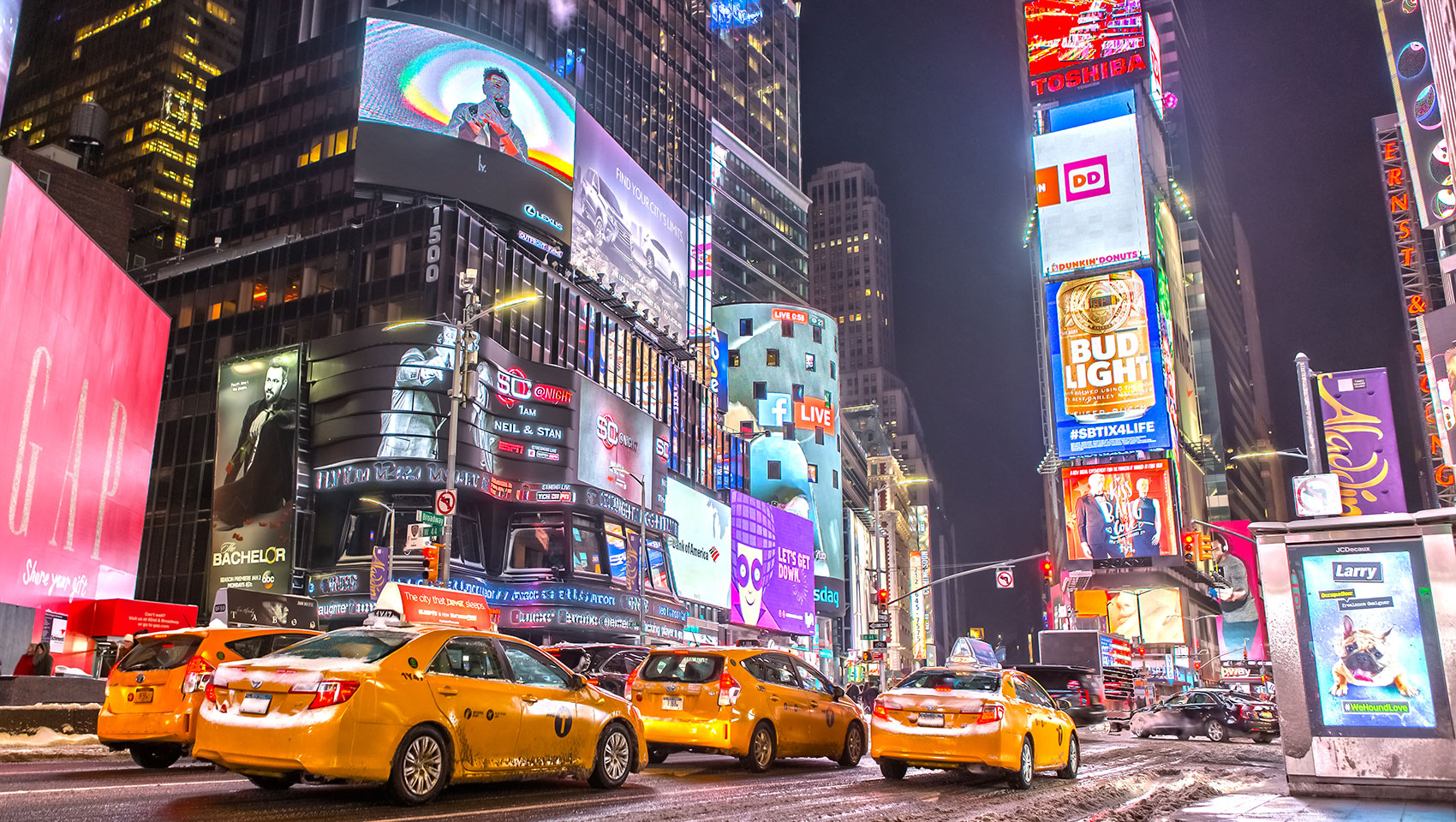 Time Square at night